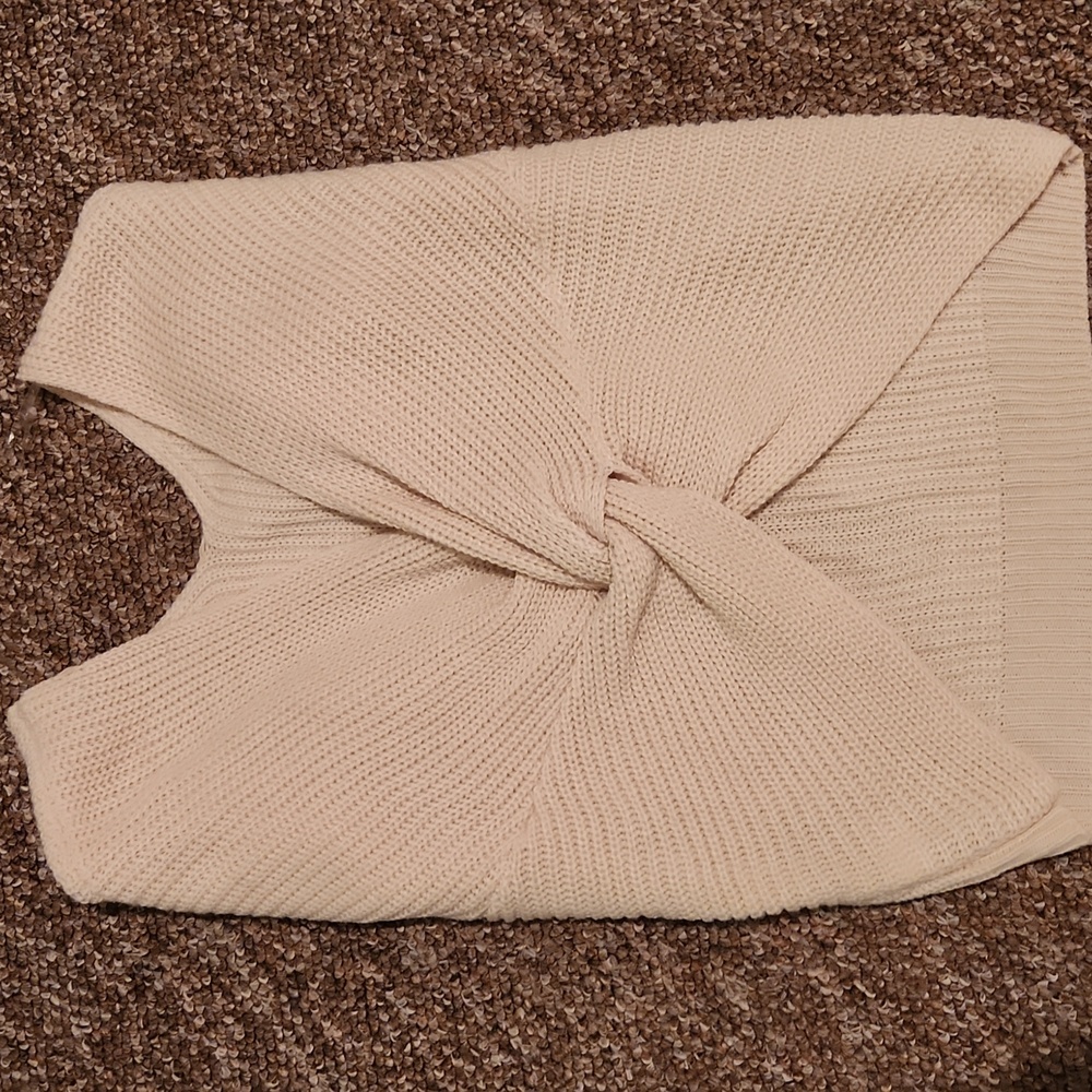 ONBLUE Off White Sweater with Sexy Back Detail